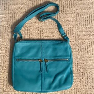Blue fossil purse